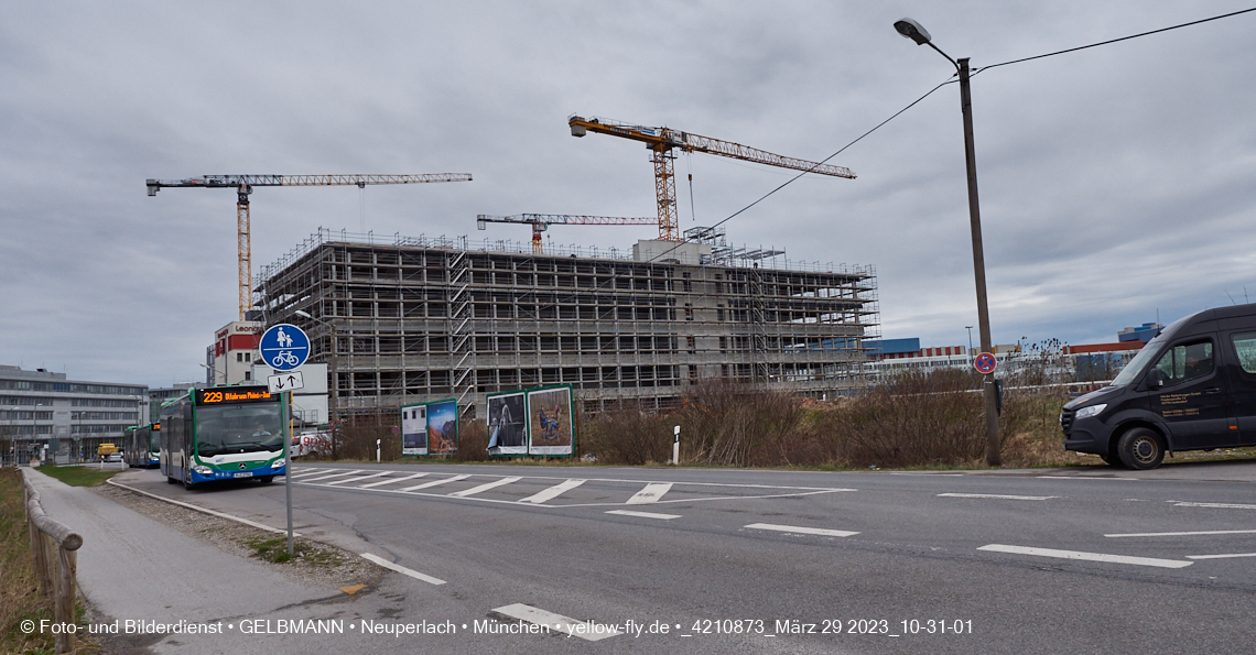 29.03.2023 - Baustelle REVO und Umgebung in Neuperlach